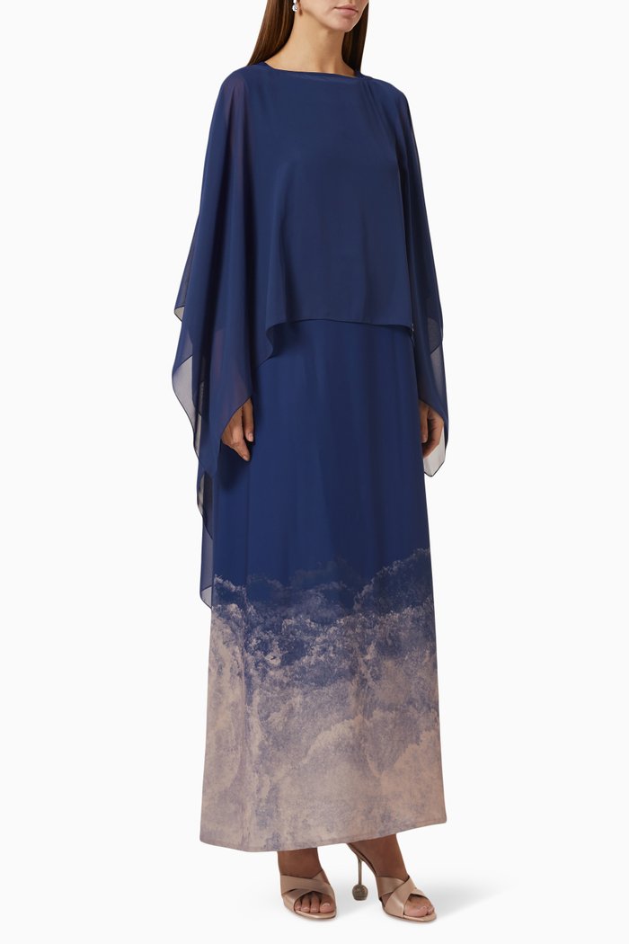 

Cloud Midnight Cape Dress, Blue