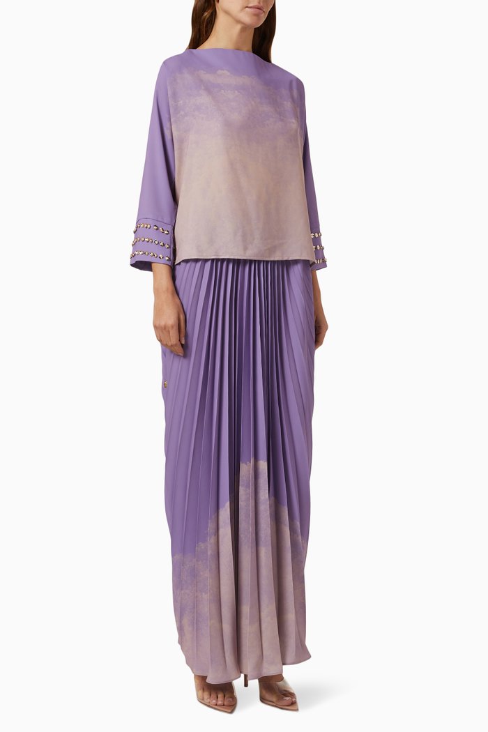 

Cloud very Peri Top & Skirt Set, Purple