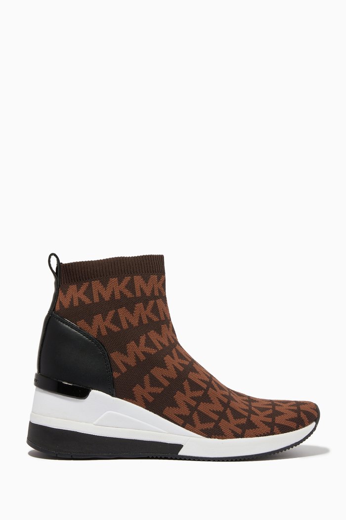 

Skyler Bootie Sneakers in Knit Textile, Multicolour