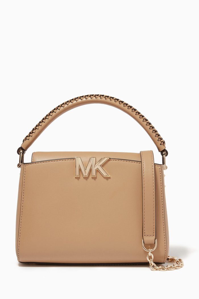 

Karlie Small Crossbody Bag in Smooth Leather, Brown