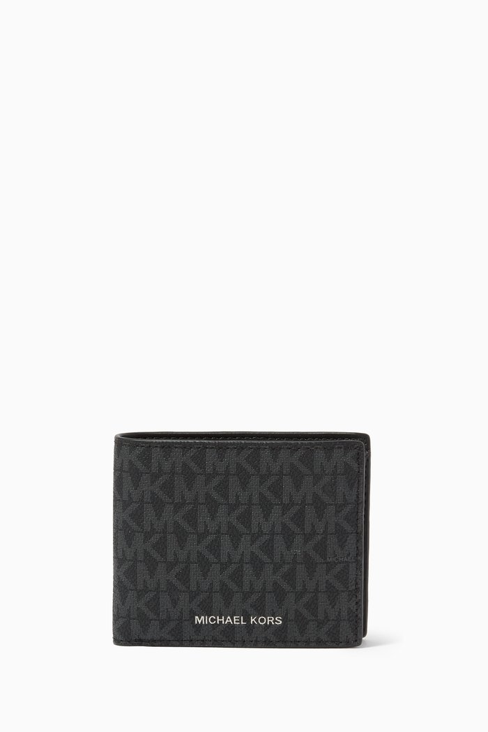 

Greyson Billfold & Coin Wallet in Logo Canvas, Black