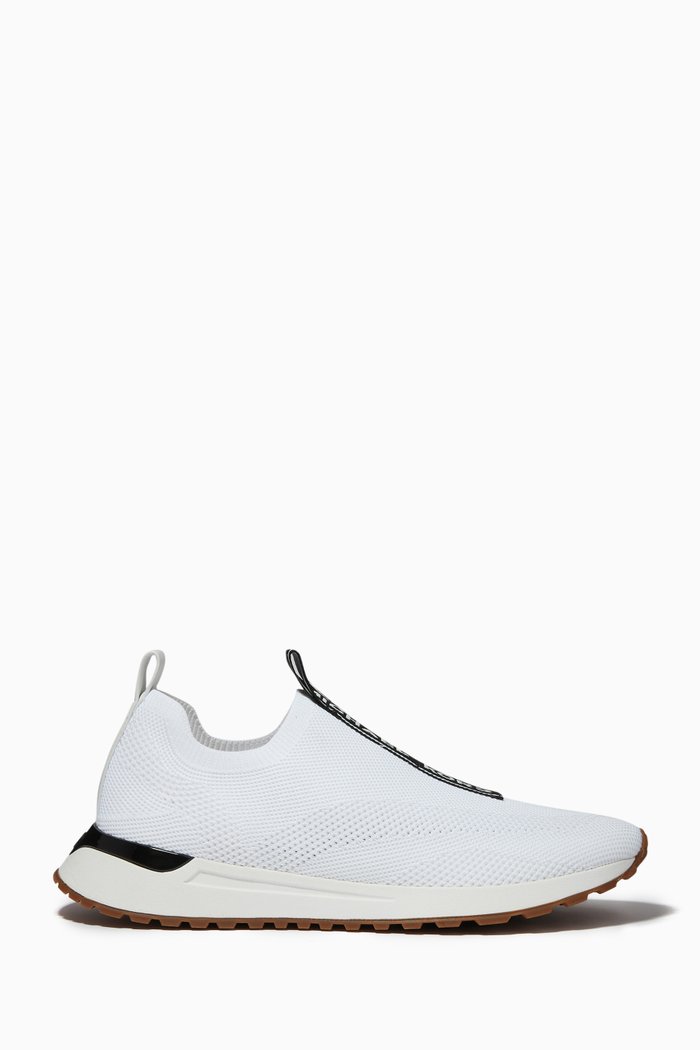 

Miles Sock Sneakers in Knit Textile, White