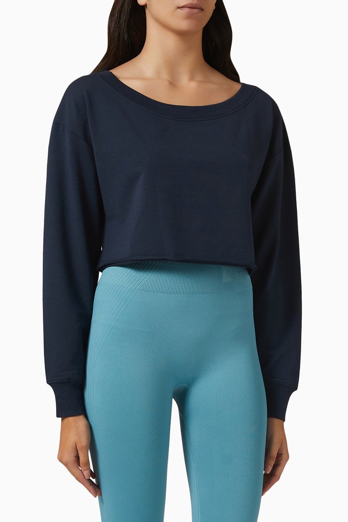 

Vitality Off-the-Shoulder Crop Top, Blue