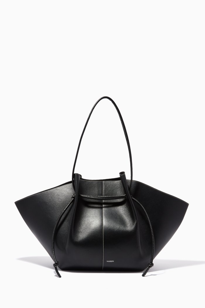 

Mochi Large Tote Bag in Bovine Leather, Black