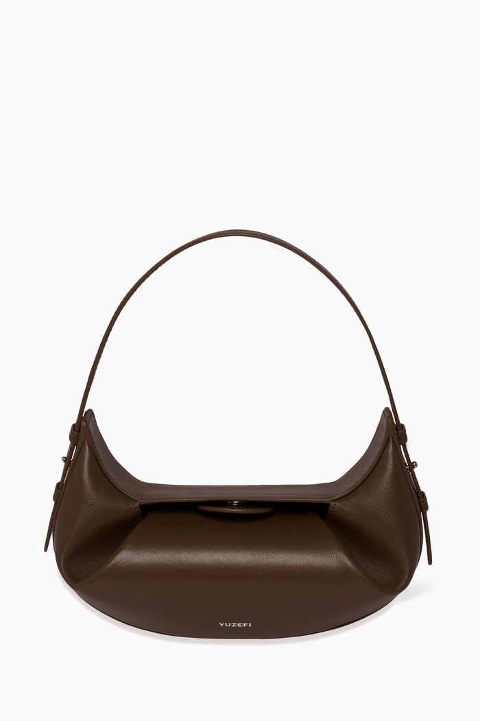 

Mini Fortune Cookie Shoulder Bag in Bovine Leather, Brown