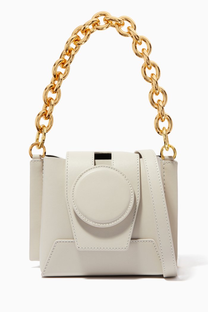 

Daria Shoulder Bag in Nappa Leather, Neutral