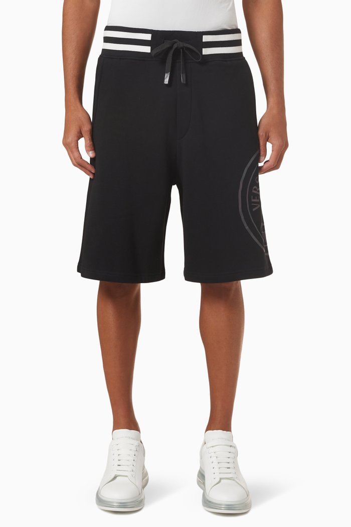 

Shorts in Cotton Fleece, Black
