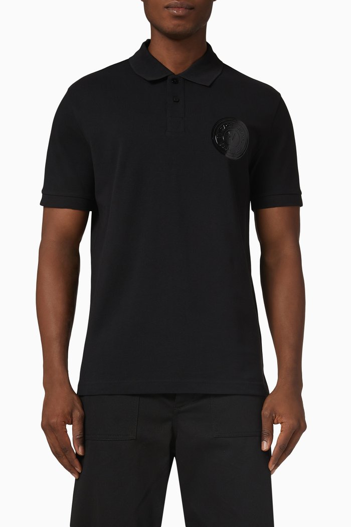 

Polo Shirt in Cotton Piqué, Black