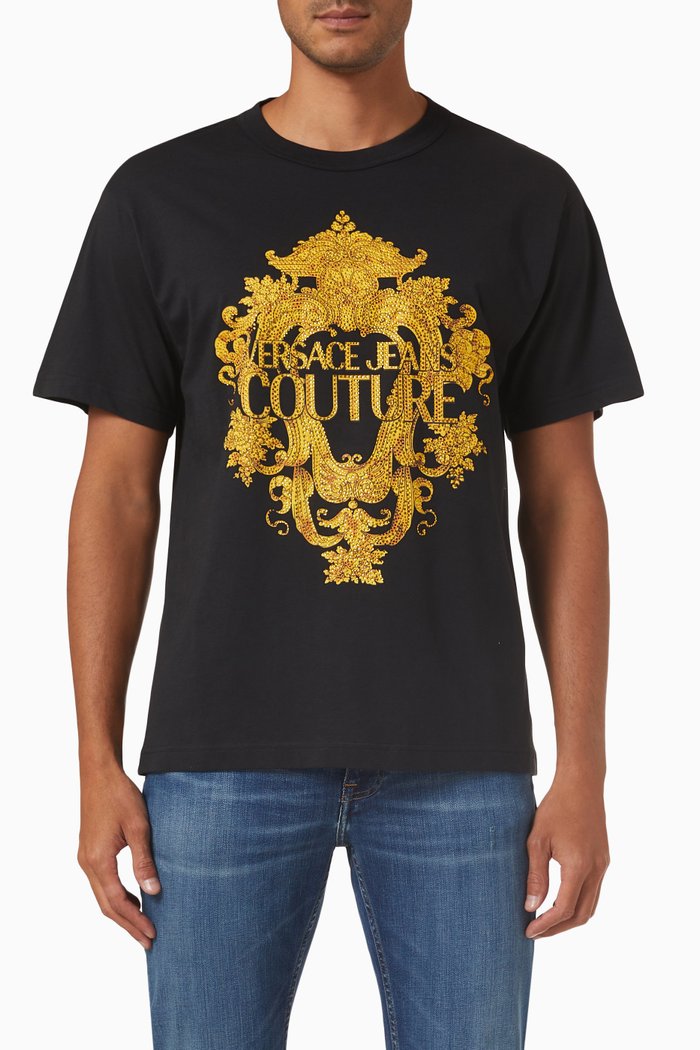 

T-shirt in Cotton Jersey, Black