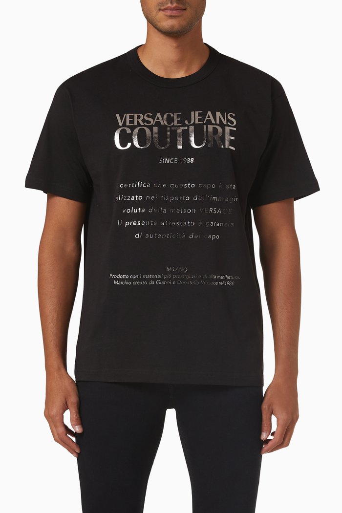 

Foil Logo T-shirt in Cotton Jersey, Black