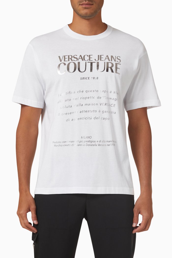 Foil Logo T-shirt in Cotton Jersey, White