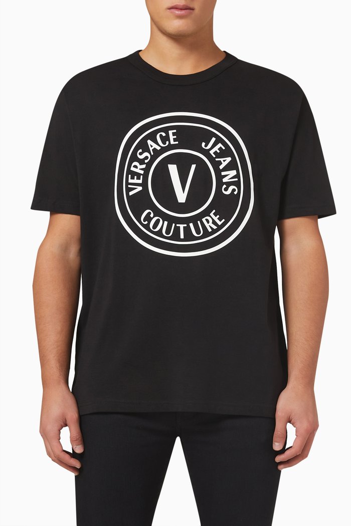 

Emblem Logo-printed T-shirt in Cotton, Black