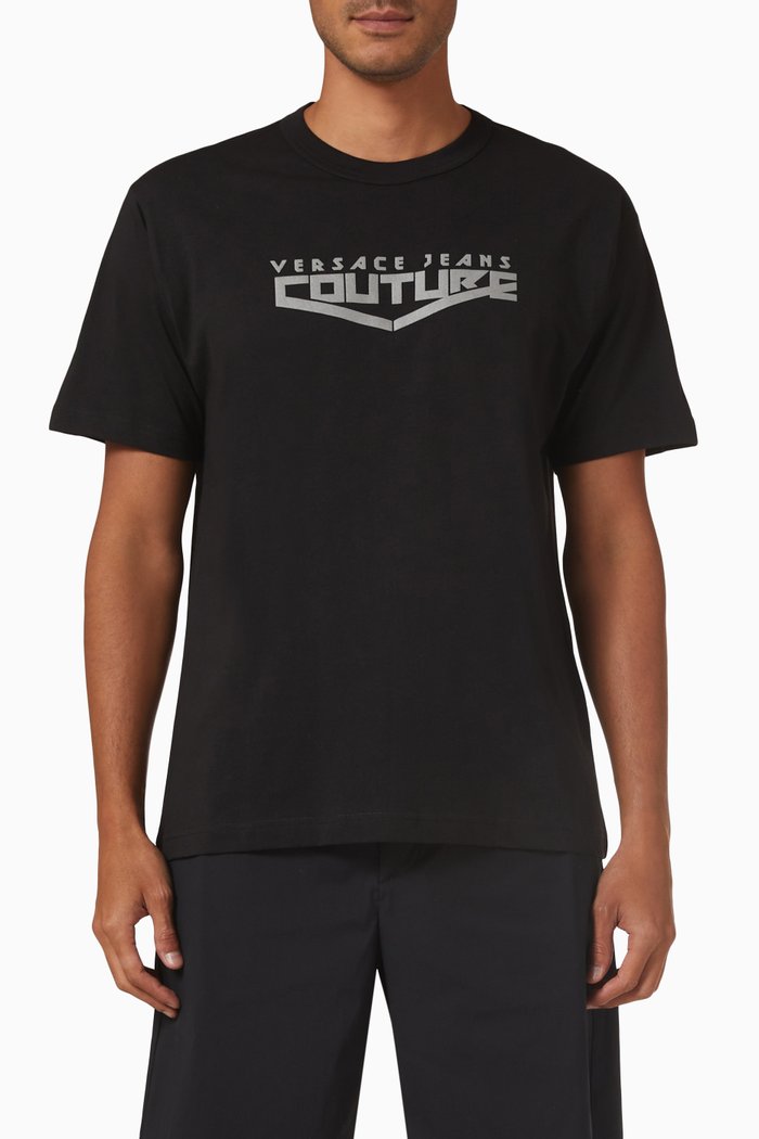 Logo T-shirt in Cotton Jersey, Black