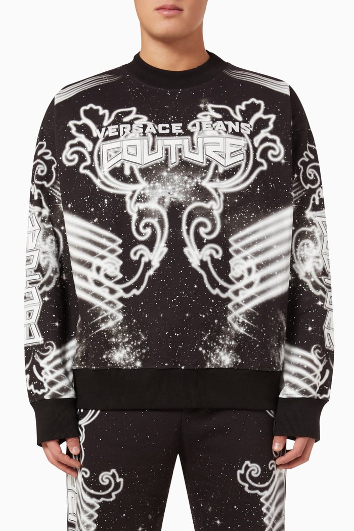 

Galaxy-print Sweatshirt in Cotton, Multicolour