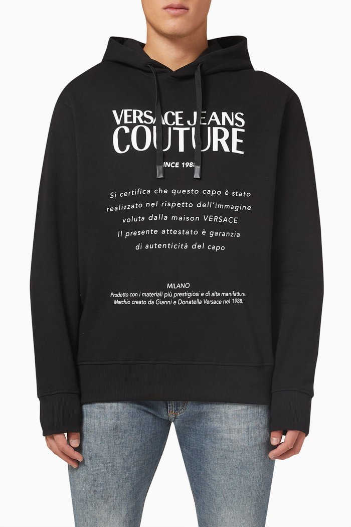 

Space Warranty Logo Sweatshirt in Cotton Fleece, Black