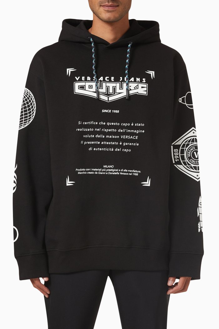

Space Hoodie in Cotton, Black