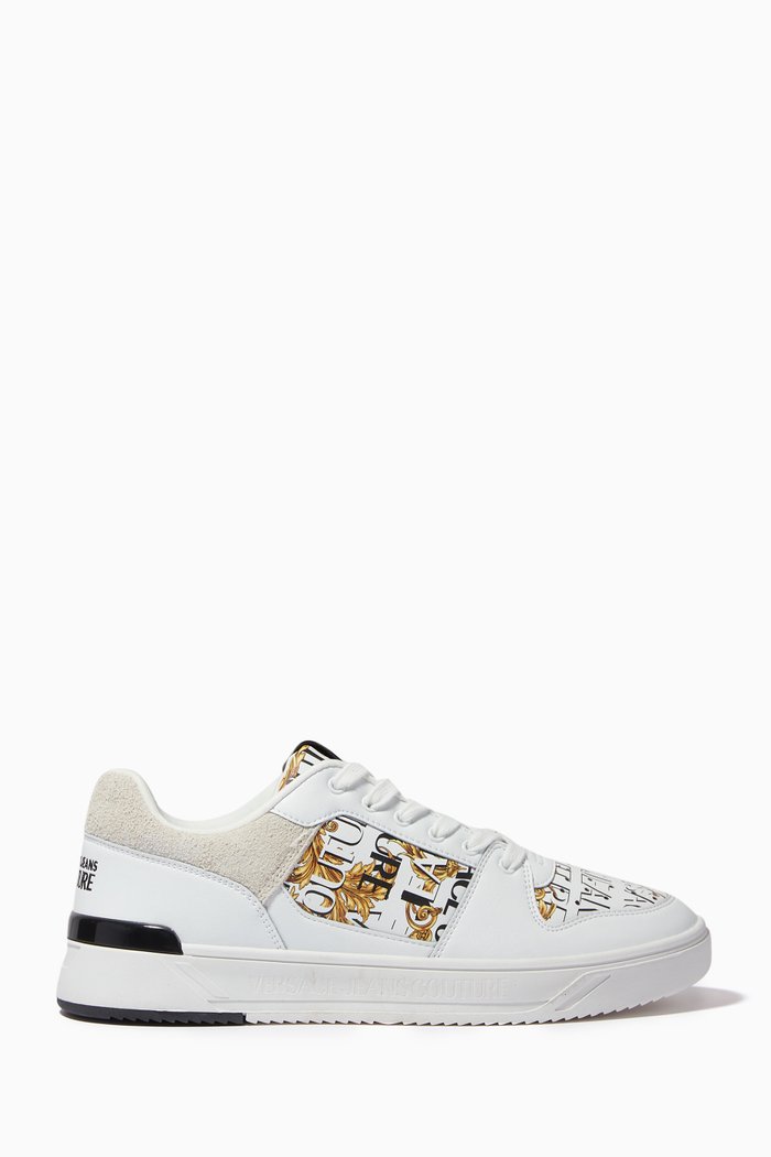 

Starlight Logo Couture Sneakers in Leather, White