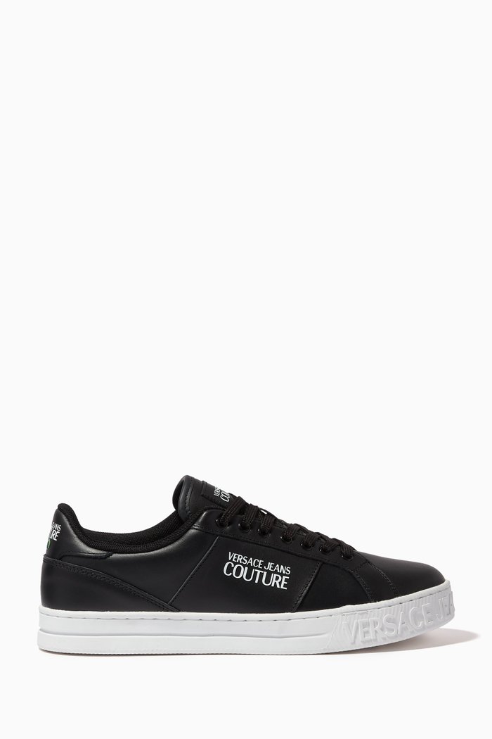 

Court 88 Sneakers in PU & Leather, Black