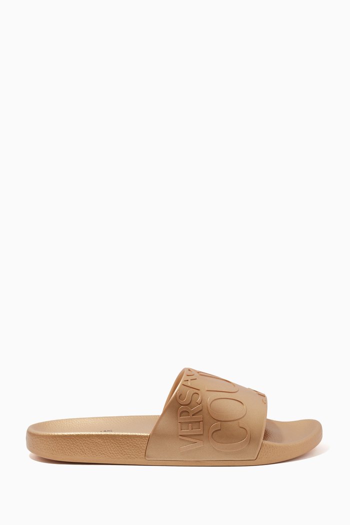 Embossed Logo Slides, Gold