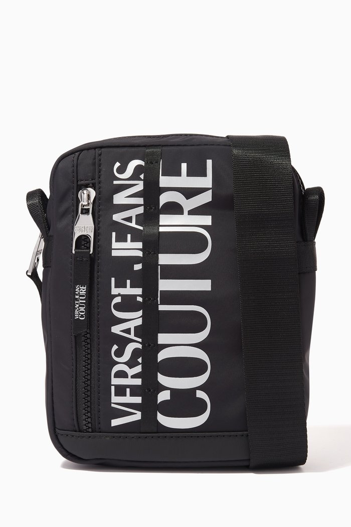 

Logo Cross Body Bag in Canvas, Black