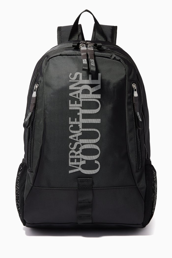 Logo-print Backpack in Nylon-blend, Black