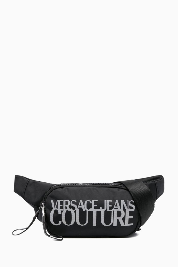 Logo Belt Bag in Fabric, Black