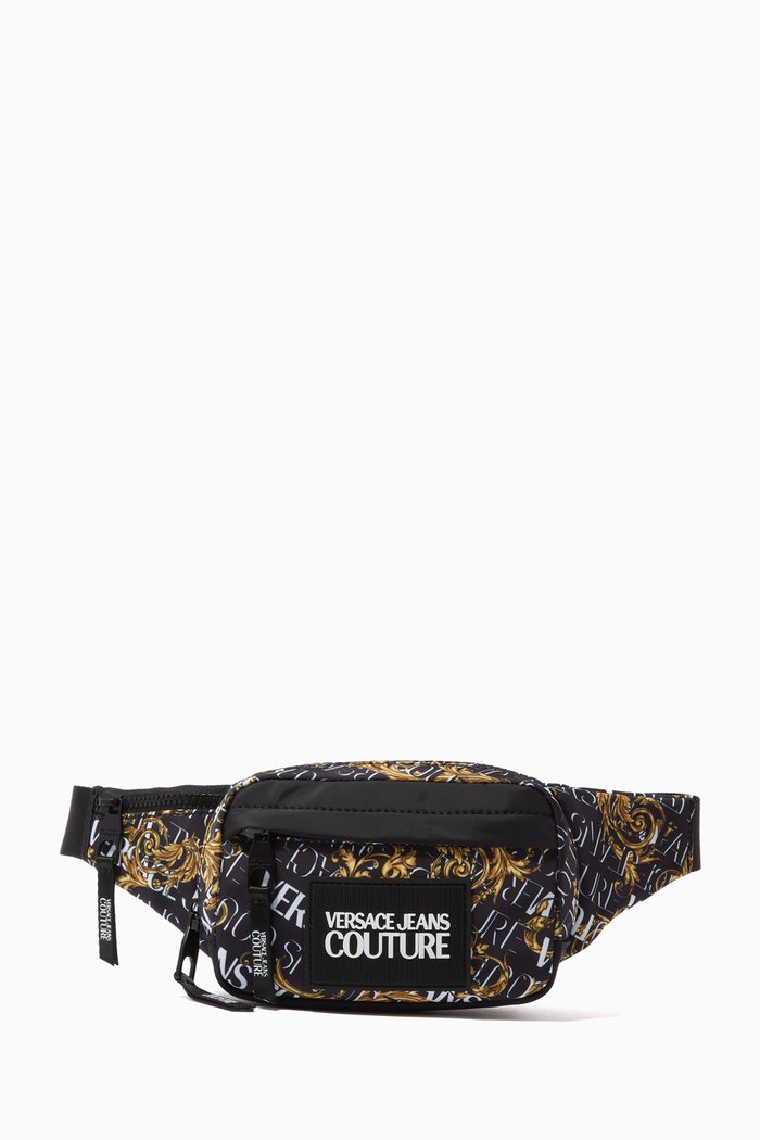 

Logo Couture Belt Bag, Black