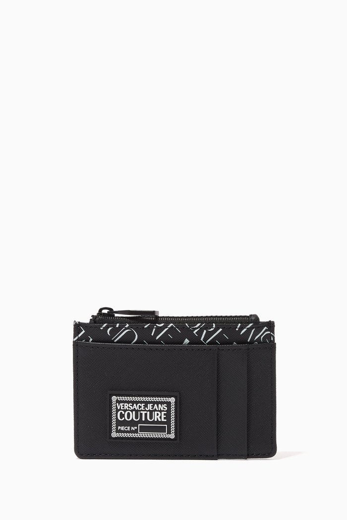 

Logo Card Holder in Leather, Black