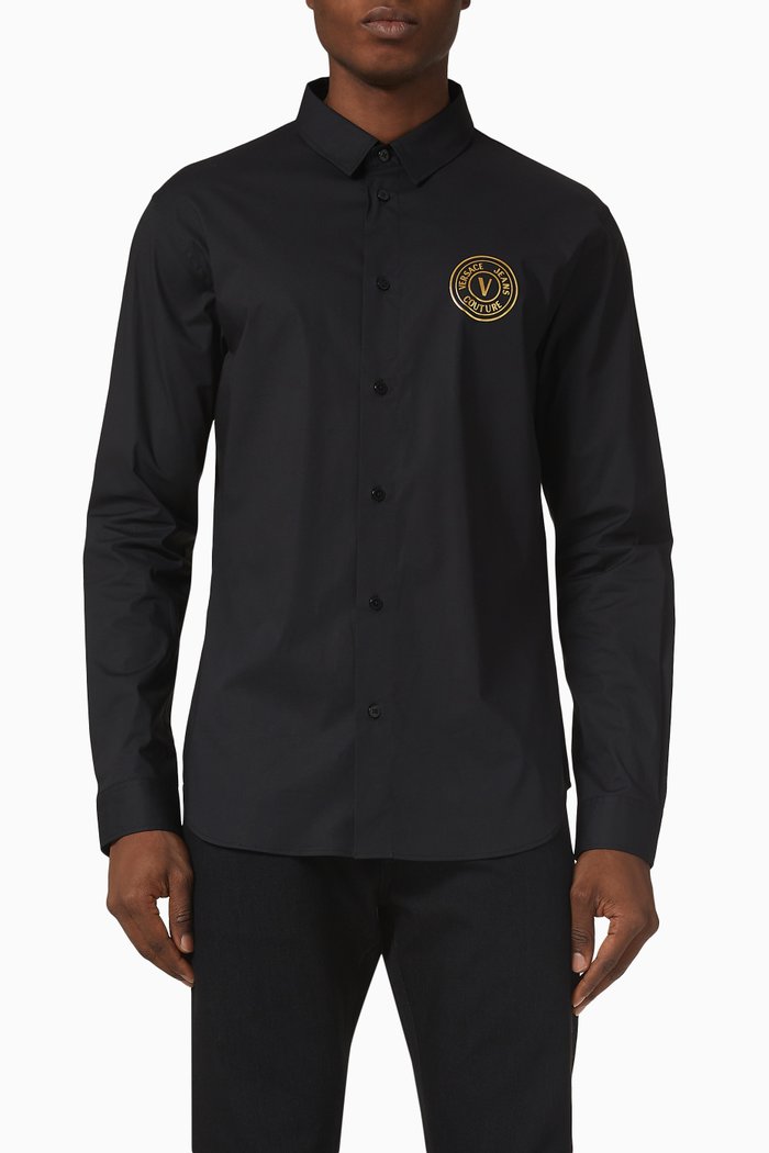 

Logo Shirt in Poplin, Black