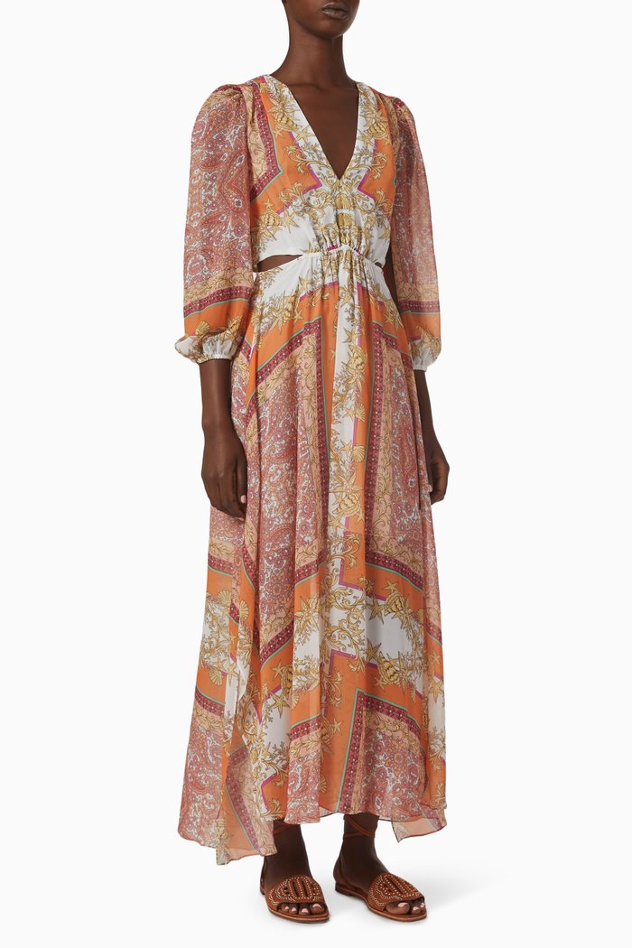 

Scarf Print Dress in Muslin, Multicolour