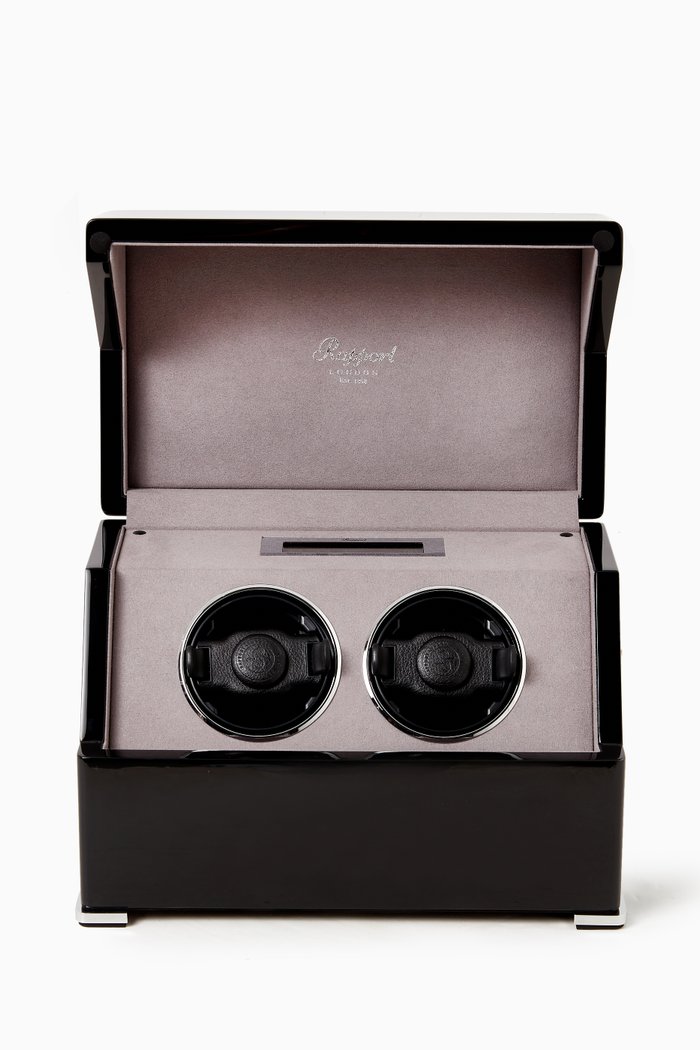 

Perpetua II Duo Watch Winder in Lacquer Finish, Black