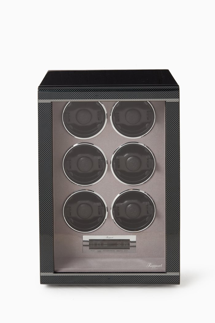 

Formula Six Watch Winder in Carbon Fibre, Black