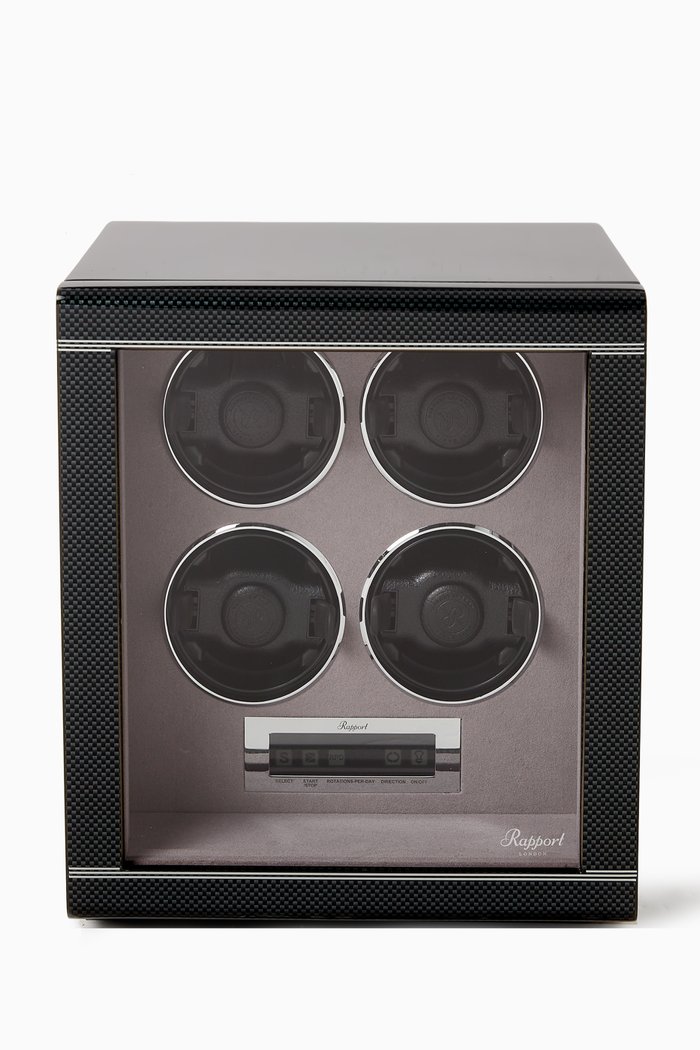 

Formula Quad Watch Winder in Carbon Fibre, Black