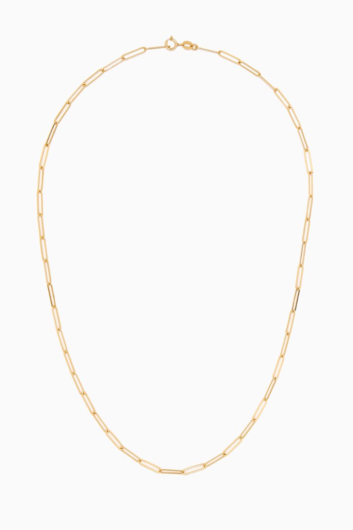 

Aida Paperclip Necklace in 18kt Yellow Gold