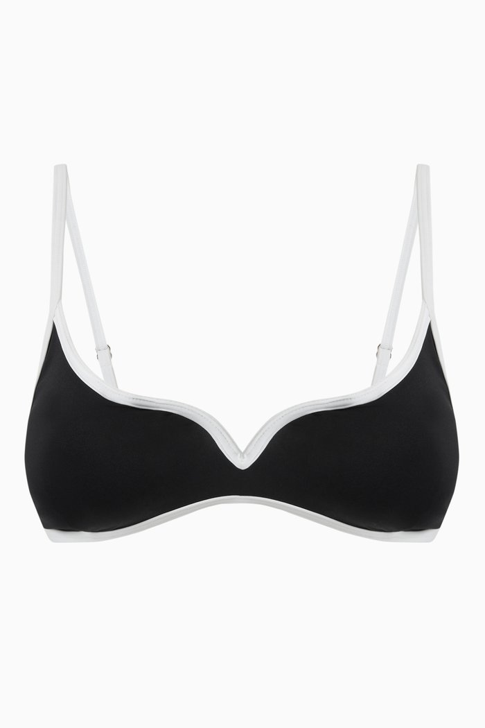 

Caro Bikini Top in Recycled Nylon, Black