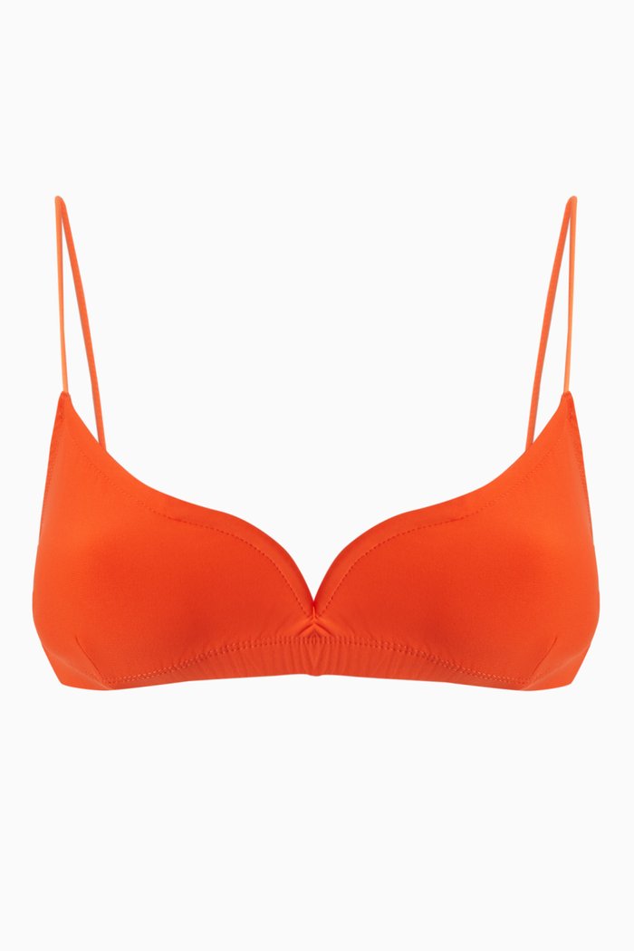 

Caro Bikini Top in Recycled Nylon, Orange