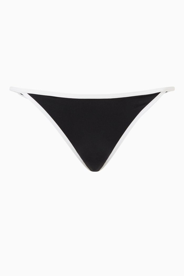 

Caro Bikini Thong in Stretch Nylon, Black