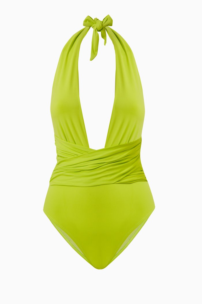 

Amina One-piece Swimsuit in Stretch Nylon, Green