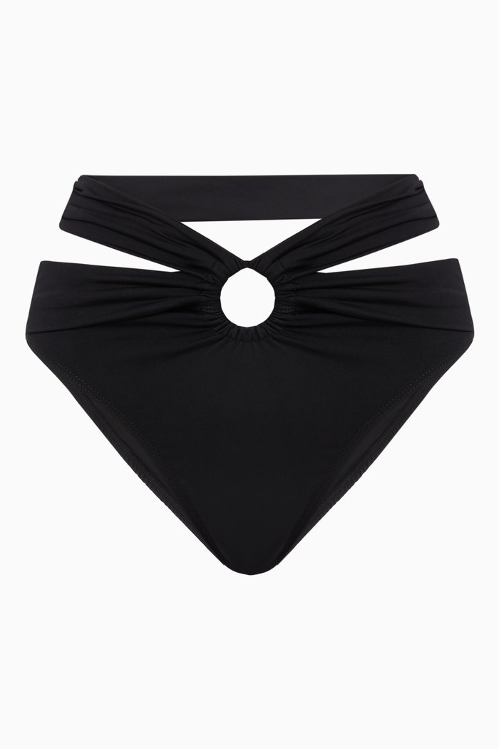 

Toghzan Bikini Bottom in Stretch Nylon, Black