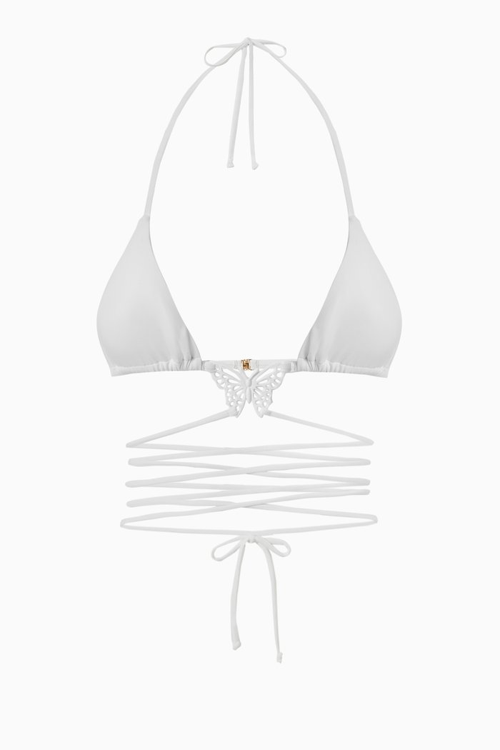 

Britney Bikini Top in Stretch Nylon, White