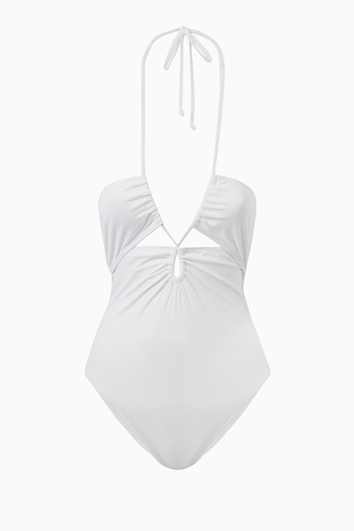 

Yasmine One-piece Swimsuit in Stretch Nylon, White