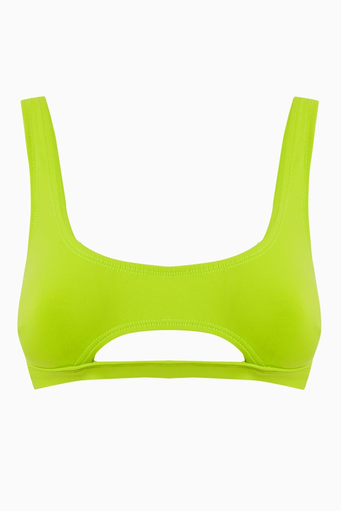 

Kenny Bikini Top in Stretch Nylon, Green