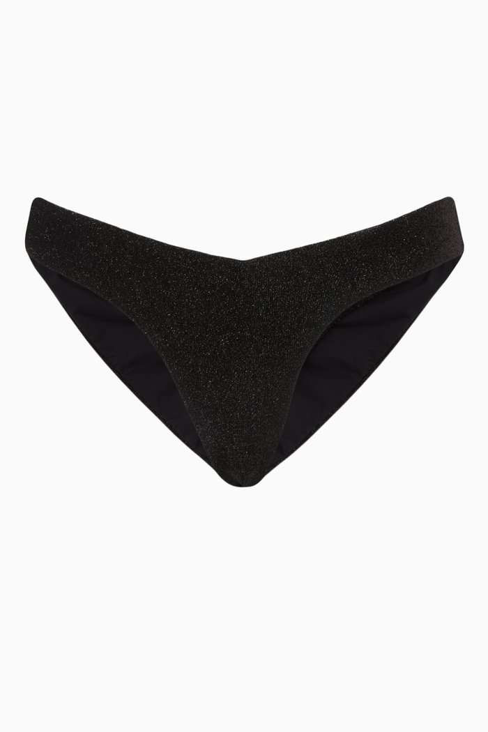 

Thea Bikini Bottom in Stretch Nylon, Black