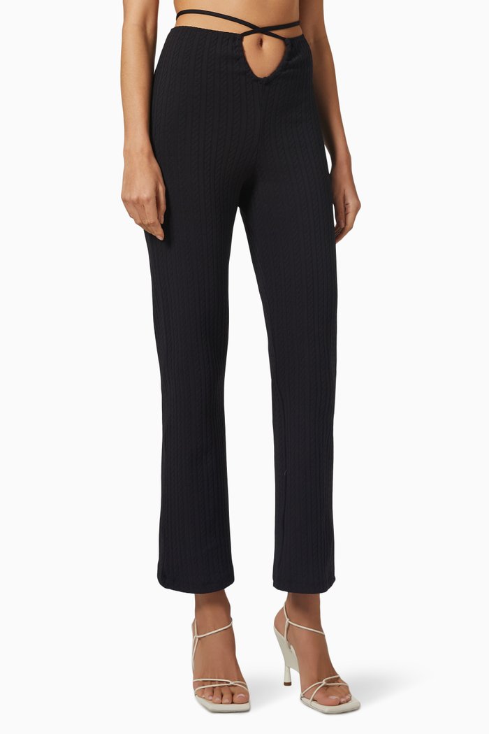 

Yasmin Pants in Stretch Knit, Black