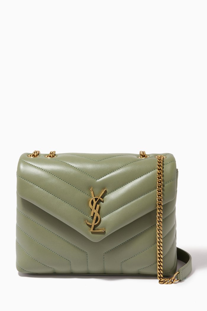 

Small Loulou Bag in "Y" Matelassé Leather, Green