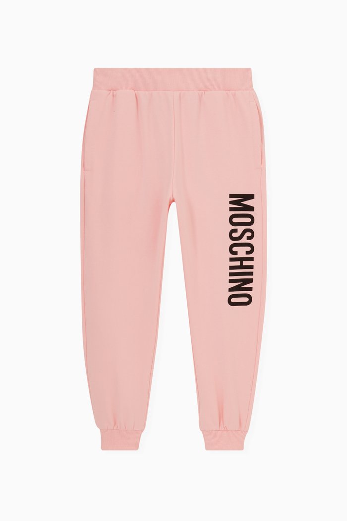 

Logo Print Sweatpants in Cotton, Pink