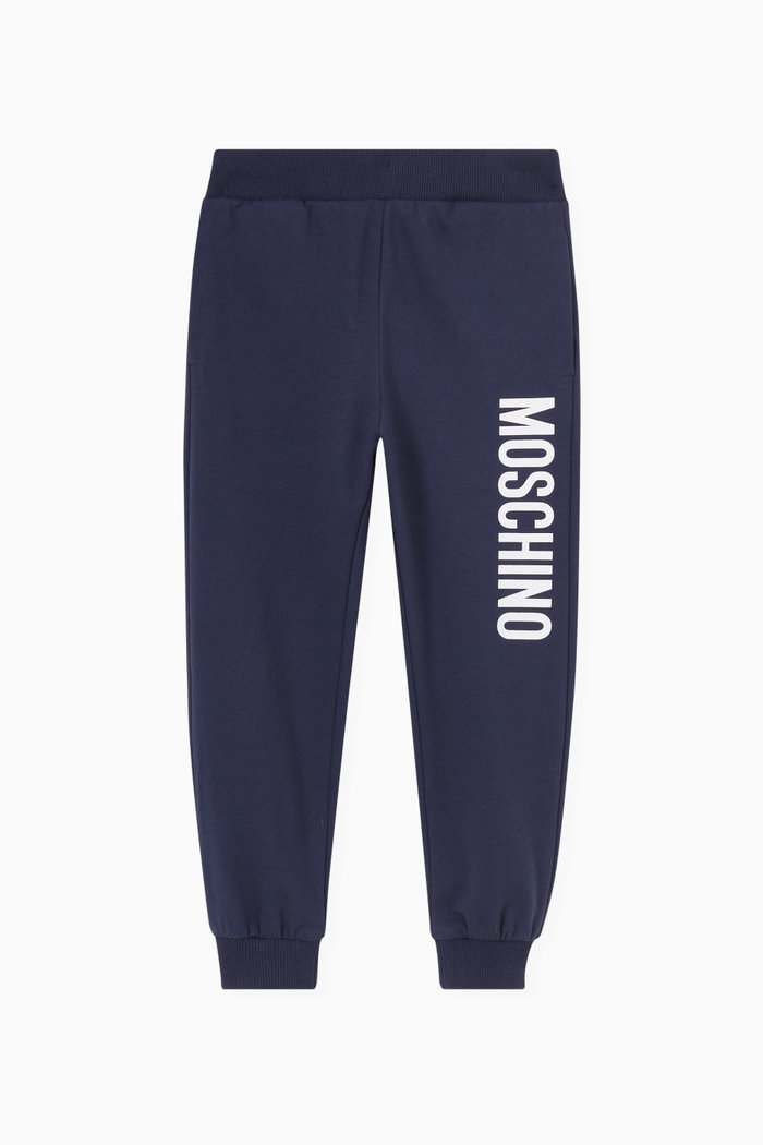 

Logo Print Sweatpants in Cotton, Blue