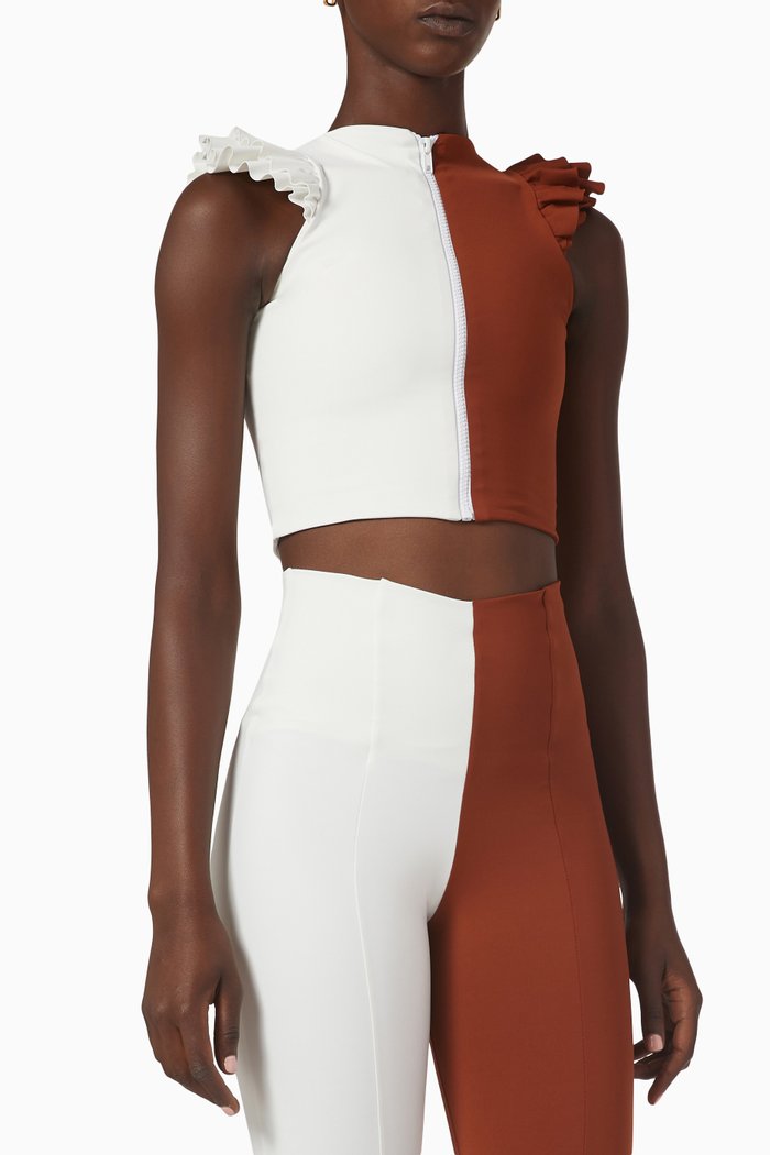 

Mila Top in Bi-colour Price Lash Mescla, White