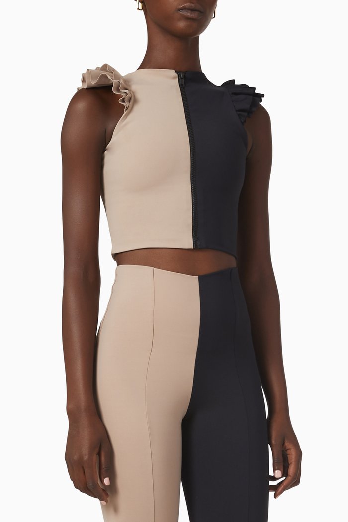 

Mila Top in Bi-colour Price Lash Mescla, Black