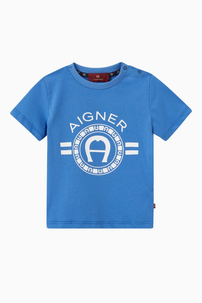

Logo T-shirt in Jersey, Blue
